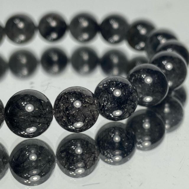 《No.299》ブラジル産 天然石ブラックルチル 濃密針 < 男性アクセサリー/時計  《No.299》ブラジル産 天然石ブラックルチル 濃密針 < 男性アクセサリー/時計の