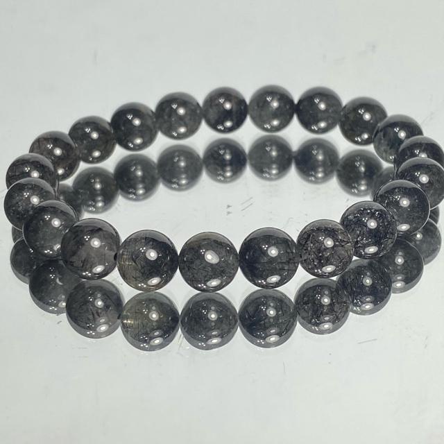 《No.299》ブラジル産 天然石ブラックルチル 濃密針 < 男性アクセサリー/時計  《No.299》ブラジル産 天然石ブラックルチル 濃密針 < 男性アクセサリー/時計の