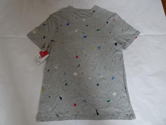 USA購入【Champion】 ペイントデザイン Tシャツ US M グレー < ブランド  USA購入【Champion】 ペイントデザイン Tシャツ US M グレー < ブランドの