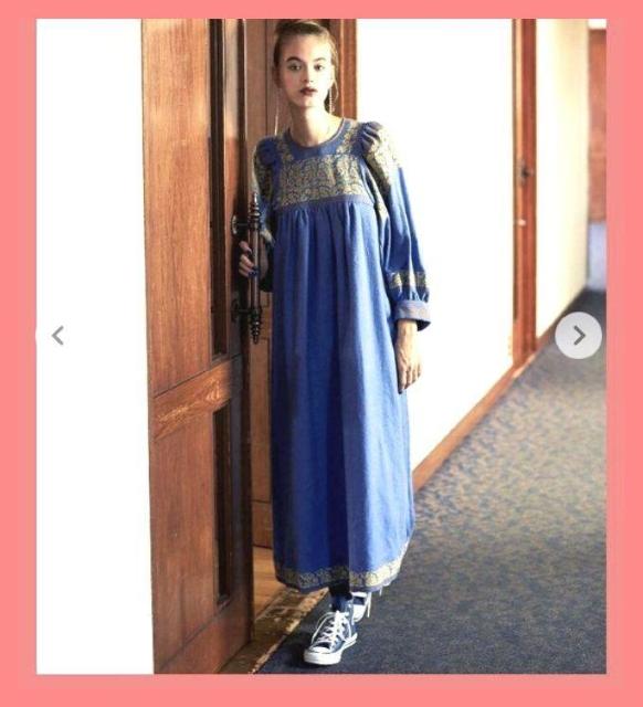 ☆ミルクフェド☆美品レア♪完売民族系チロリアン刺繍起毛ロングフレアワンピ < ブランド  ☆ミルクフェド☆美品レア♪完売民族系チロリアン刺繍起毛ロングフレアワンピ  < ブランドの