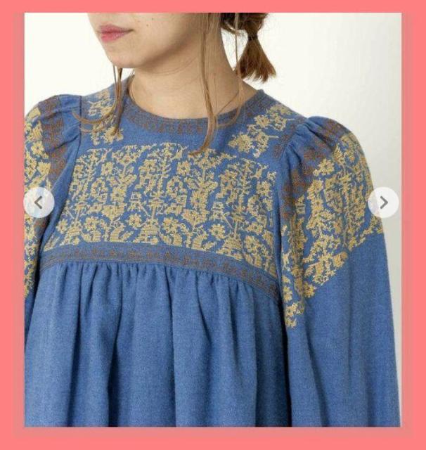 ☆ミルクフェド☆美品レア♪完売民族系チロリアン刺繍起毛ロングフレアワンピ < ブランド  ☆ミルクフェド☆美品レア♪完売民族系チロリアン刺繍起毛ロングフレアワンピ < ブランドの