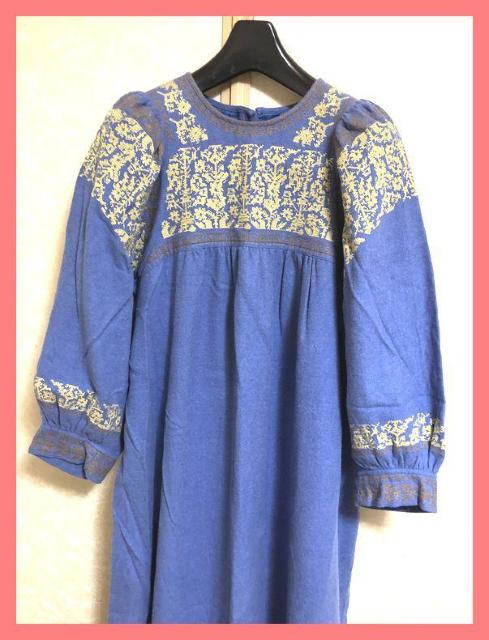 ☆ミルクフェド☆美品レア♪完売民族系チロリアン刺繍起毛ロングフレアワンピ < ブランド  ☆ミルクフェド☆美品レア♪完売民族系チロリアン刺繍起毛ロングフレアワンピ < ブランドの