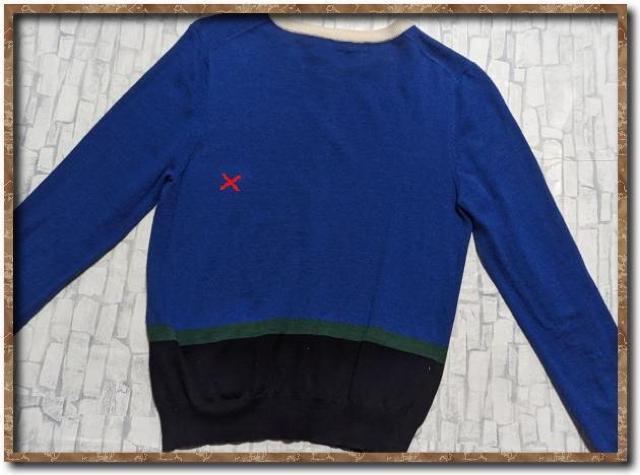 ヒューマンウーマン カットカーディガン 青☆やや難 < ブランド  ヒューマンウーマン カットカーディガン 青☆やや難 < ブランドの