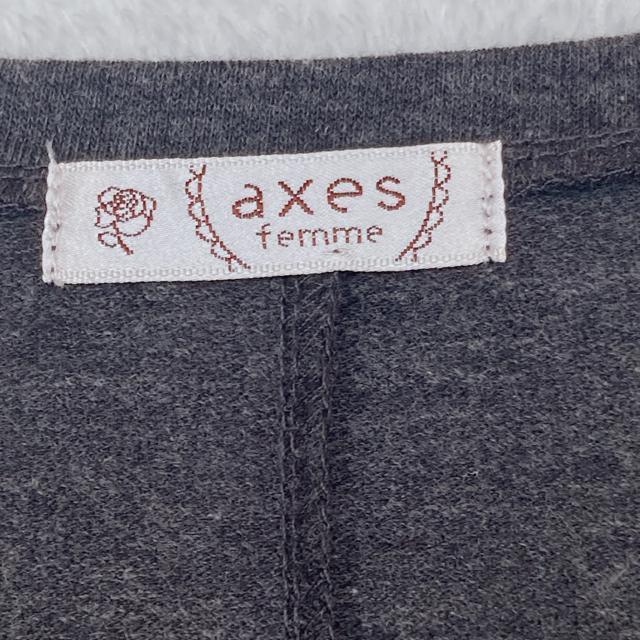axes femme アクシーズ レースフリンジ付 五分袖 トップス カットソー ダークグレー M N2m < ブランド  axes femme アクシーズ レースフリンジ付 五分袖 トップス カットソー ダークグレー M N2m < ブランドの