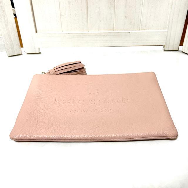 kate spade ケイトスペード レザー タッセル クラッチバッグ ピンク < ブランド  kate spade ケイトスペード レザー タッセル クラッチバッグ ピンク < ブランドの