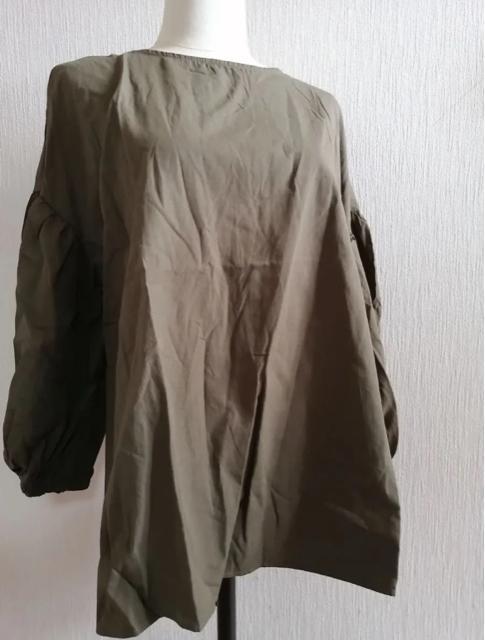 後ろリボン バルーンスリーブ チュニックブラウス レディース ゆったり 体型カバー 長袖 上品 ナチュラル 春 秋 冬 トップス < 女性ファッション  後ろリボン バルーンスリーブ チュニックブラウス レディース ゆったり 体型カバー 長袖 上品 ナチュラル 春 秋 冬 トップス < 女性ファッションの