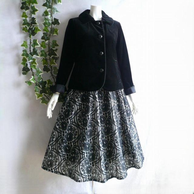 新品 S587 M×F 別珍ジャケット×花刺繍フレアスカート コーデ セット 上品 高級 セレモニー 結婚式 お出かけ < 女性ファッション 新品 S587 M×F 別珍ジャケット×花刺繍フレアスカート コーデ セット 上品 高級 セレモニー 結婚式 お出かけ < 女性ファッションの