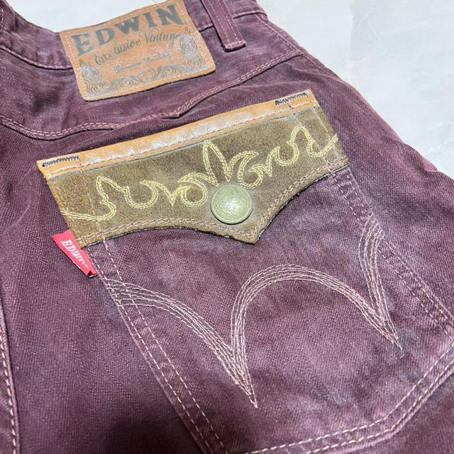 希少 EDWIN XVS403 ワインレッド W30 カラーデニム ボルドー < 男性ファッション 希少 EDWIN XVS403 ワインレッド W30 カラーデニム ボルドー < 男性ファッションの