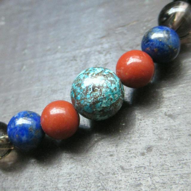 クリソコラxオニキスxラピスラズリxレッドジャスパーブレスレット 天然石 パワーストーン < 女性アクセサリー/時計 クリソコラxオニキスxラピスラズリxレッドジャスパーブレスレット 天然石 パワーストーン < 女性アクセサリー/時計の