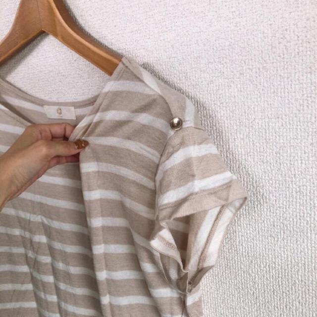 ◆LE SOUK/ルスーク◆シンプルボーダーカットソー★ベージュ38サイズ*上品感*オフィスコーデ < ブランド ◆LE SOUK/ルスーク◆シンプルボーダーカットソー★ベージュ38サイズ*上品感*オフィスコーデ < ブランドの