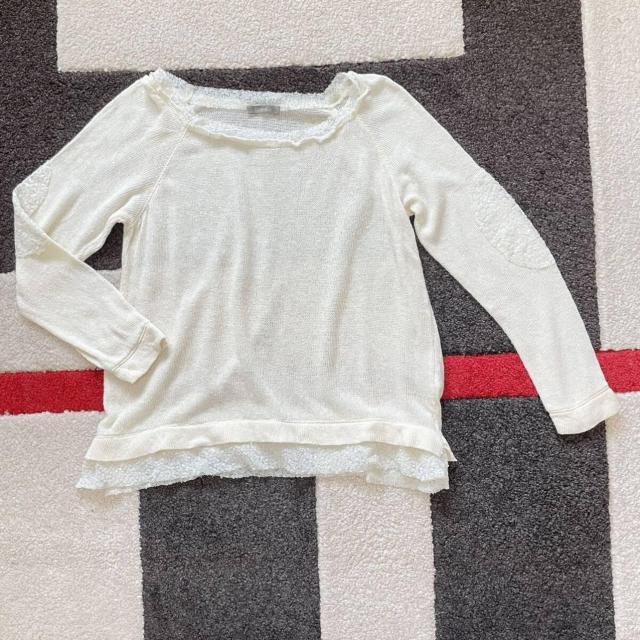 イタリア製kosmika 長袖コットンニット 白 #M < 女性ファッション  イタリア製kosmika 長袖コットンニット 白 #M  < 女性ファッションの