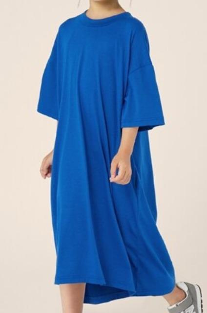 150★ビックシルエット半袖ロングワンピース★新品★送料無料 < キッズ/ベビー  150★ビックシルエット半袖ロングワンピース★新品★送料無料  < キッズ/ベビーの