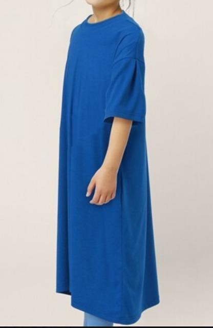 150★ビックシルエット半袖ロングワンピース★新品★送料無料 < キッズ/ベビー  150★ビックシルエット半袖ロングワンピース★新品★送料無料 < キッズ/ベビーの