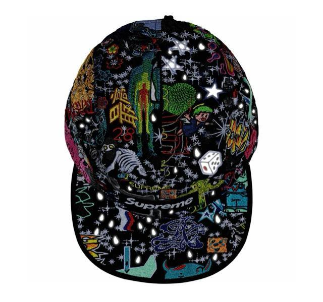 Supreme AOI Embroidered Camp Cap "Black"  uh 