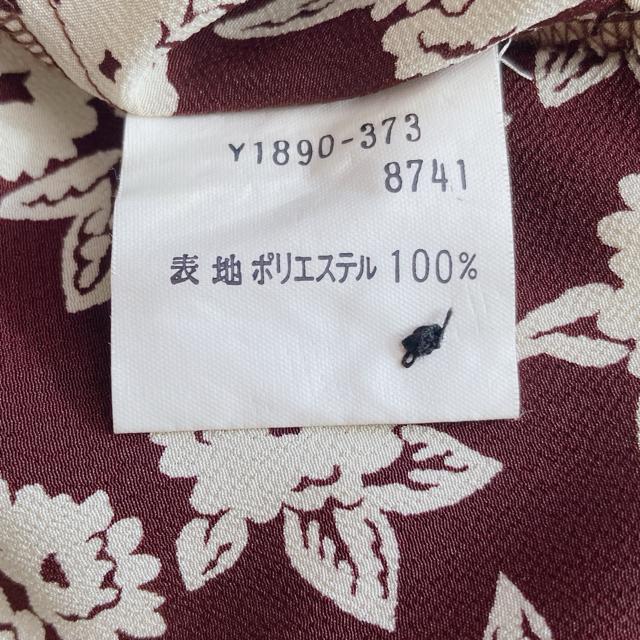 花柄 半袖 シャツ ブラウス 柄シャツ トップス バーガンディ F 日本製 N2m < 女性ファッション  花柄 半袖 シャツ ブラウス 柄シャツ トップス バーガンディ F 日本製 N2m < 女性ファッションの