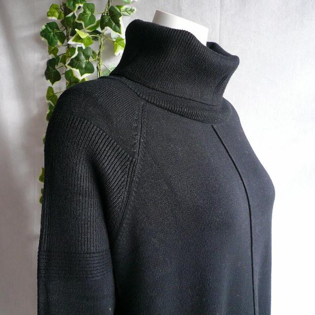 新品 9388 ML センタータック ニット ワンピース 秋 冬 黒 ゆったりタートルネック コクーン 上質 上品 < 女性ファッション 新品 9388 ML センタータック ニット ワンピース 秋 冬 黒 ゆったりタートルネック コクーン 上質 上品 < 女性ファッションの