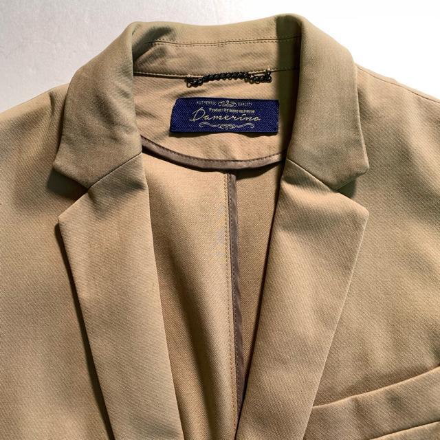 ナノユニバース ダメリーノ ストレッチ テーラードジャケット アンコン ベージュ Mサイズ < 男性ファッション ナノユニバース ダメリーノ ストレッチ テーラードジャケット アンコン ベージュ Mサイズ < 男性ファッションの