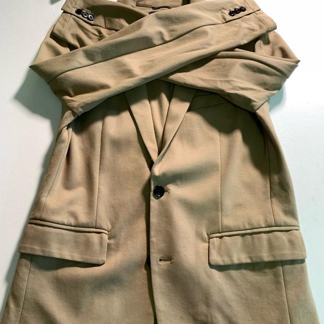 ナノユニバース ダメリーノ ストレッチ テーラードジャケット アンコン ベージュ Mサイズ < 男性ファッション ナノユニバース ダメリーノ ストレッチ テーラードジャケット アンコン ベージュ Mサイズ < 男性ファッションの