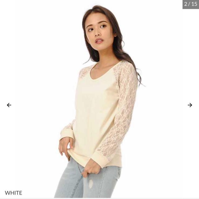 durasデュラス袖レース バック開き ブラウスレース < 女性ファッション durasデュラス袖レース バック開き ブラウスレース < 女性ファッションの