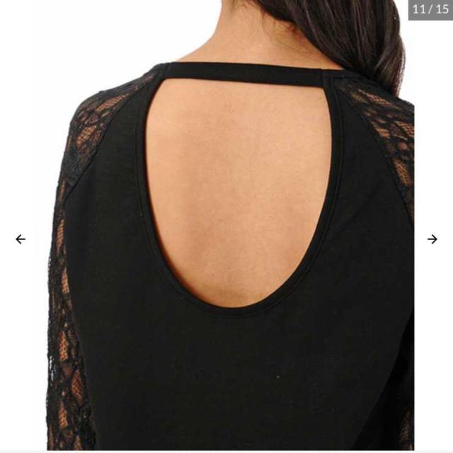 durasデュラス袖レース バック開き ブラウスレース < 女性ファッション durasデュラス袖レース バック開き ブラウスレース < 女性ファッションの