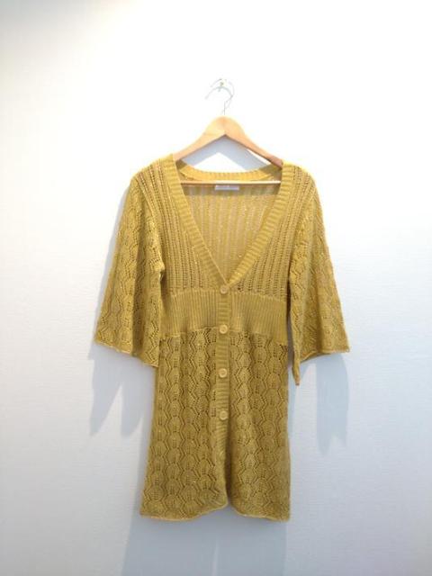 ヘルシーカレン◆イエロー ラメ糸 かぎ編み チュニック丈 カーディガン < ブランド  ヘルシーカレン◆イエロー ラメ糸 かぎ編み チュニック丈 カーディガン  < ブランドの