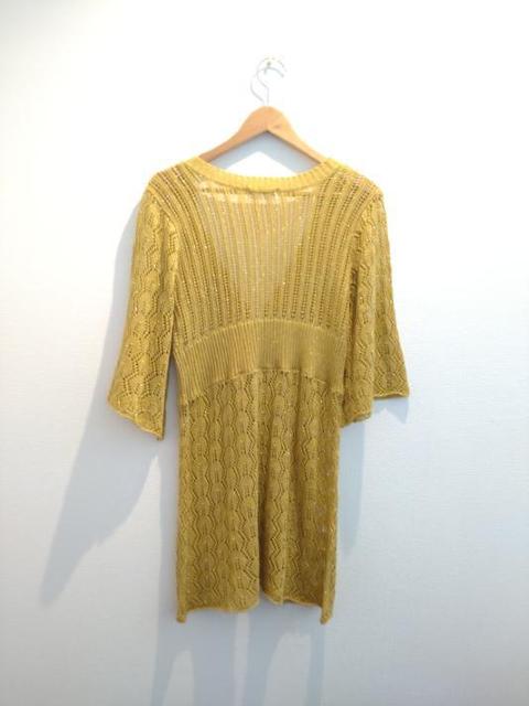 ヘルシーカレン◆イエロー ラメ糸 かぎ編み チュニック丈 カーディガン < ブランド  ヘルシーカレン◆イエロー ラメ糸 かぎ編み チュニック丈 カーディガン < ブランドの