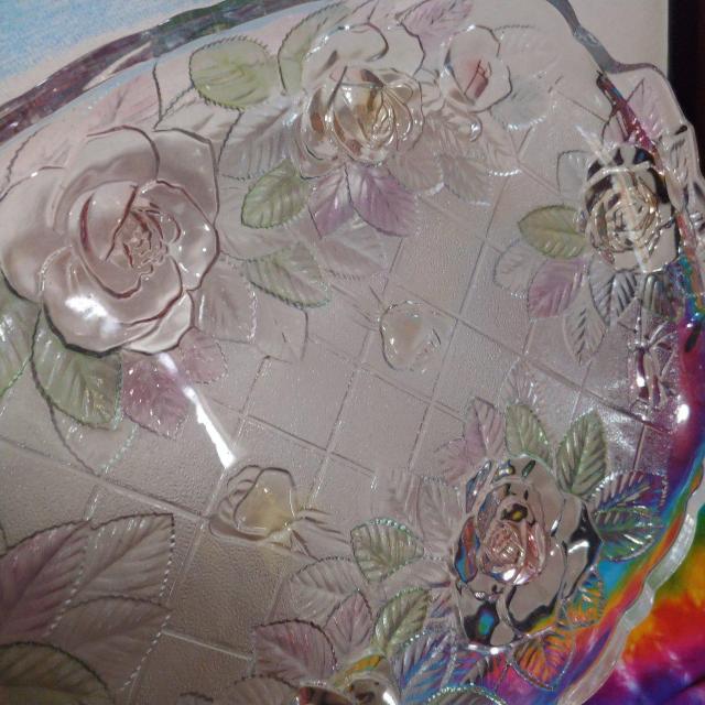 □薔薇が素敵なガラス大皿(///ω///)パーティープレート□ < インテリア/ライフ  □薔薇が素敵なガラス大皿(///ω///)パーティープレート□ < インテリア/ライフの