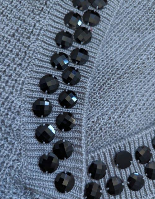 M★ビジュー付ニットミニワンピース★チュニック★ざっくりニット★新品◆ < 女性ファッション M★ビジュー付ニットミニワンピース★チュニック★ざっくりニット★新品◆ < 女性ファッションの