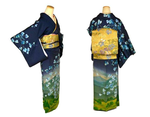 【最高峰】新品同様【宮本龍雪】暈し染め 蔦の葉遠山風景文 訪問着 身丈160cm 裄丈62.5cm T3319 < 女性ファッション 【最高峰】新品同様【宮本龍雪】暈し染め 蔦の葉遠山風景文 訪問着 身丈160cm 裄丈62.5cm T3319 < 女性ファッションの