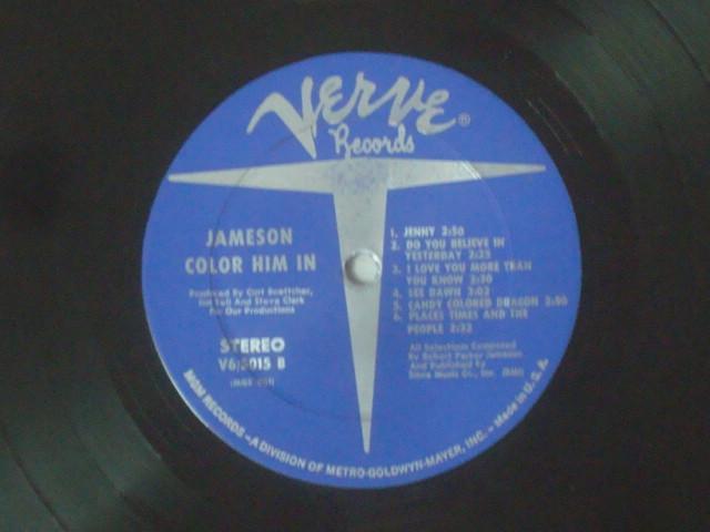 COLOR IN HIM / JAMESON us.org盤LP VERVE < CD/DVD/ビデオ  COLOR IN HIM / JAMESON us.org盤LP VERVE < CD/DVD/ビデオの