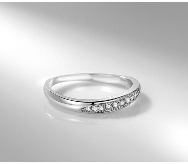 送料無料 高級感※婚約指輪 カップル用 3.0ct Czダイヤ 波形 リング 18号 ジルコニア ホワイトゴールド 新品 < 女性アクセサリー/時計  送料無料 高級感※婚約指輪 カップル用 3.0ct Czダイヤ 波形 リング 18号 ジルコニア ホワイトゴールド 新品 < 女性アクセサリー/時計の