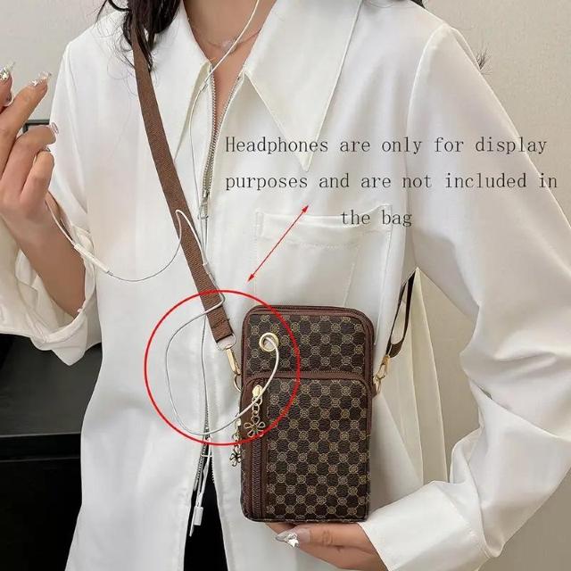 超お買い得890円★ミニ クロスボディ PUスマホバッグ  リストレット 調整可能ストラップ タッセル 茶 < 女性ファッション  超お買い得890円★ミニ クロスボディ PUスマホバッグ  リストレット 調整可能ストラップ タッセル 茶 < 女性ファッションの