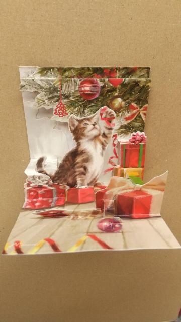 Christmas★ 猫のミニポップアップ ミニギフトカード < インテリア/ライフ Christmas★ 猫のミニポップアップ ミニギフトカード < インテリア/ライフの