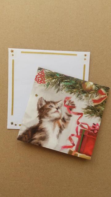 Christmas★ 猫のミニポップアップ ミニギフトカード < インテリア/ライフ Christmas★ 猫のミニポップアップ ミニギフトカード < インテリア/ライフの