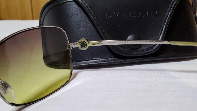 正規良 ブルガリ B-zeroリングアイコン×ブランドロゴ メタルフレームサングラス 茶カーキ 付属有 < ブランド  正規良 ブルガリ B-zeroリングアイコン×ブランドロゴ メタルフレームサングラス 茶カーキ 付属有 < ブランドの