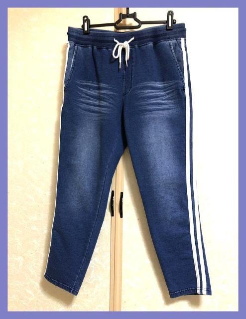 ☆WEGO☆超美品☆サイドラインデニム風ストレッチスウェットジョガーパンツL☆ < ブランド ☆WEGO☆超美品☆サイドラインデニム風ストレッチスウェットジョガーパンツL☆ < ブランドの