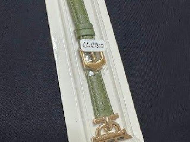 Apple Watch バンド 合皮 42/44/45mm グリーン+ゴールド < 女性アクセサリー/時計 Apple Watch バンド 合皮 42/44/45mm グリーン+ゴールド < 女性アクセサリー/時計の