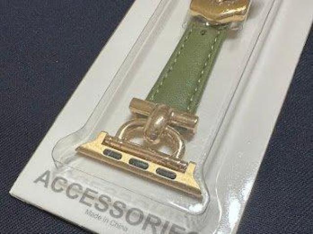 Apple Watch バンド 合皮 42/44/45mm グリーン+ゴールド < 女性アクセサリー/時計 Apple Watch バンド 合皮 42/44/45mm グリーン+ゴールド < 女性アクセサリー/時計の