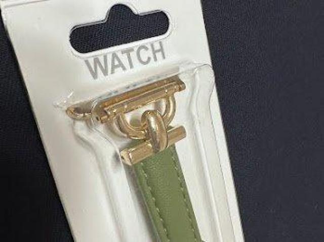 Apple Watch バンド 合皮 42/44/45mm グリーン+ゴールド < 女性アクセサリー/時計 Apple Watch バンド 合皮 42/44/45mm グリーン+ゴールド < 女性アクセサリー/時計の