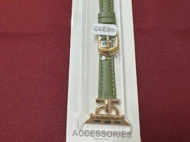 Apple Watch バンド 合皮 42/44/45mm グリーン+ゴールド < 女性アクセサリー/時計 Apple Watch バンド 合皮 42/44/45mm グリーン+ゴールド < 女性アクセサリー/時計の