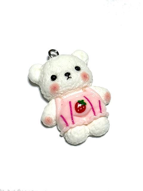 1224 ピンク色 苺のロンパースの熊ちゃん 1個 くまクマ 動物 アクセサリーチャーム 樹脂パーツ 大きめ ハンドメイド材料 < ペット/手芸/園芸 1224 ピンク色 苺のロンパースの熊ちゃん 1個 くまクマ 動物 アクセサリーチャーム 樹脂パーツ 大きめ ハンドメイド材料 < ペット/手芸/園芸の