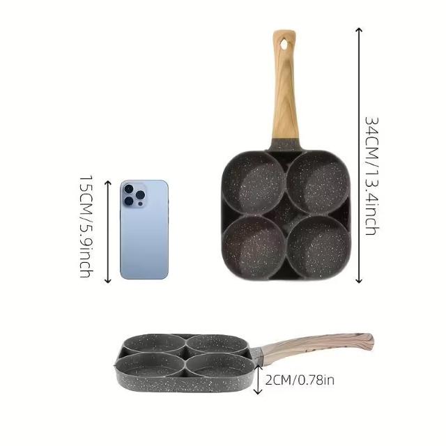 超お買い得1490円★多機能4穴ノンスティックフライパン 卵・パンケーキ・バーガー用 - 耐久性アルミニウム合金&木製ハンドル < インテリア/ライフ 超お買い得1490円★多機能4穴ノンスティックフライパン 卵・パンケーキ・バーガー用 - 耐久性アルミニウム合金&木製ハンドル < インテリア/ライフの