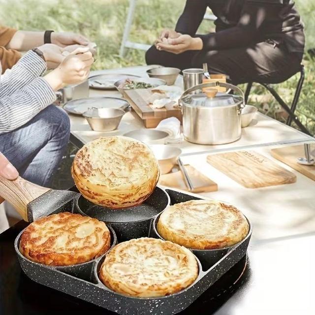 超お買い得1490円★多機能4穴ノンスティックフライパン 卵・パンケーキ・バーガー用 - 耐久性アルミニウム合金&木製ハンドル < インテリア/ライフ 超お買い得1490円★多機能4穴ノンスティックフライパン 卵・パンケーキ・バーガー用 - 耐久性アルミニウム合金&木製ハンドル < インテリア/ライフの