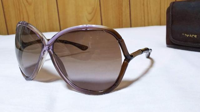 正規美 激レア トムフォード クリアグラデーション サングラス 紫×茶 リフレクションバンブーフルフレーム 男女兼用可〇付属有 < ブランド  正規美 激レア トムフォード クリアグラデーション サングラス 紫×茶 リフレクションバンブーフルフレーム 男女兼用可〇付属有  < ブランドの