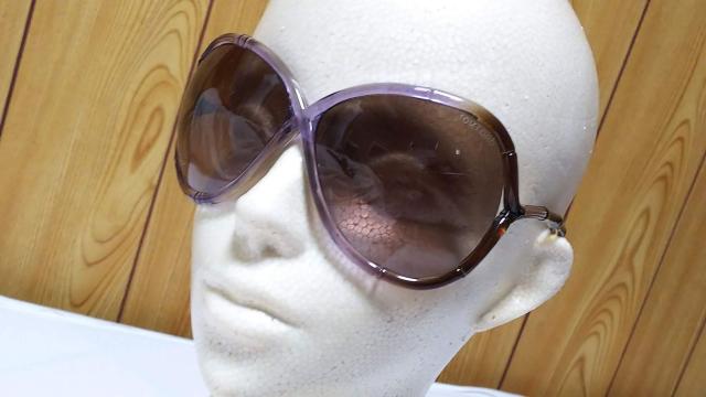正規美 激レア トムフォード クリアグラデーション サングラス 紫×茶 リフレクションバンブーフルフレーム 男女兼用可〇付属有 < ブランド  正規美 激レア トムフォード クリアグラデーション サングラス 紫×茶 リフレクションバンブーフルフレーム 男女兼用可〇付属有 < ブランドの