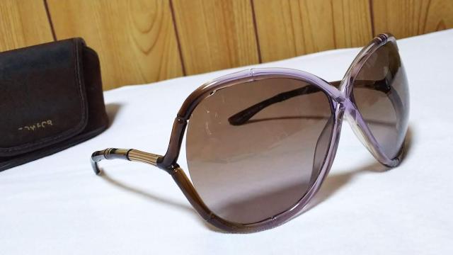 正規美 激レア トムフォード クリアグラデーション サングラス 紫×茶 リフレクションバンブーフルフレーム 男女兼用可〇付属有 < ブランド  正規美 激レア トムフォード クリアグラデーション サングラス 紫×茶 リフレクションバンブーフルフレーム 男女兼用可〇付属有 < ブランドの