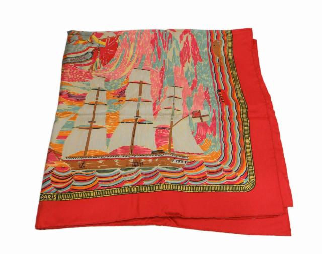 エルメス カレ90 HENRY F.SMITH,SAILOR ヘンリー 帆船 国旗 シルクスカーフ レッド系マルチカラー < ブランド エルメス カレ90 HENRY F.SMITH,SAILOR ヘンリー 帆船 国旗 シルクスカーフ レッド系マルチカラー < ブランドの