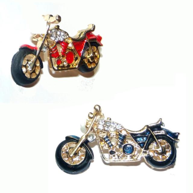 2個 バイク 単車 ラインストーン ピンブローチ ブローチ ピンバッジ バッジ 赤色 黒色 < 男性アクセサリー/時計  2個 バイク 単車 ラインストーン ピンブローチ ブローチ ピンバッジ バッジ 赤色 黒色  < 男性アクセサリー/時計の
