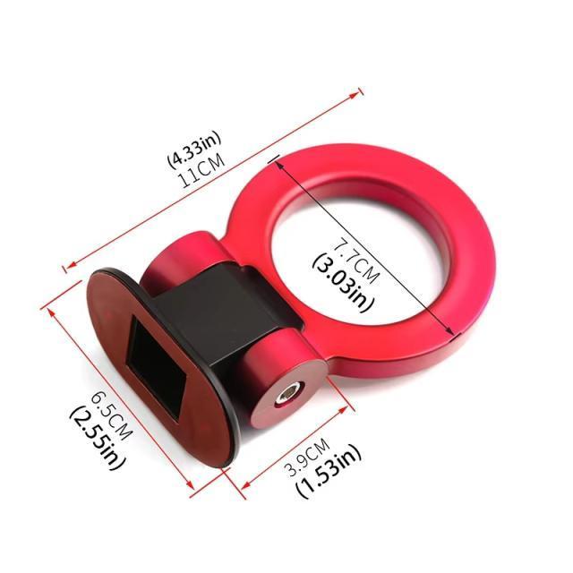 フロントバンパー牽引ダミーフック デザインフック『レッド』レーシング牽引フック 汎用フック 簡単取付でドレスアップレーシー < 自動車/バイク フロントバンパー牽引ダミーフック デザインフック『レッド』レーシング牽引フック 汎用フック 簡単取付でドレスアップレーシー < 自動車/バイク