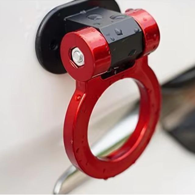 フロントバンパー牽引ダミーフック デザインフック『レッド』レーシング牽引フック 汎用フック 簡単取付でドレスアップレーシー < 自動車/バイク フロントバンパー牽引ダミーフック デザインフック『レッド』レーシング牽引フック 汎用フック 簡単取付でドレスアップレーシー < 自動車/バイク